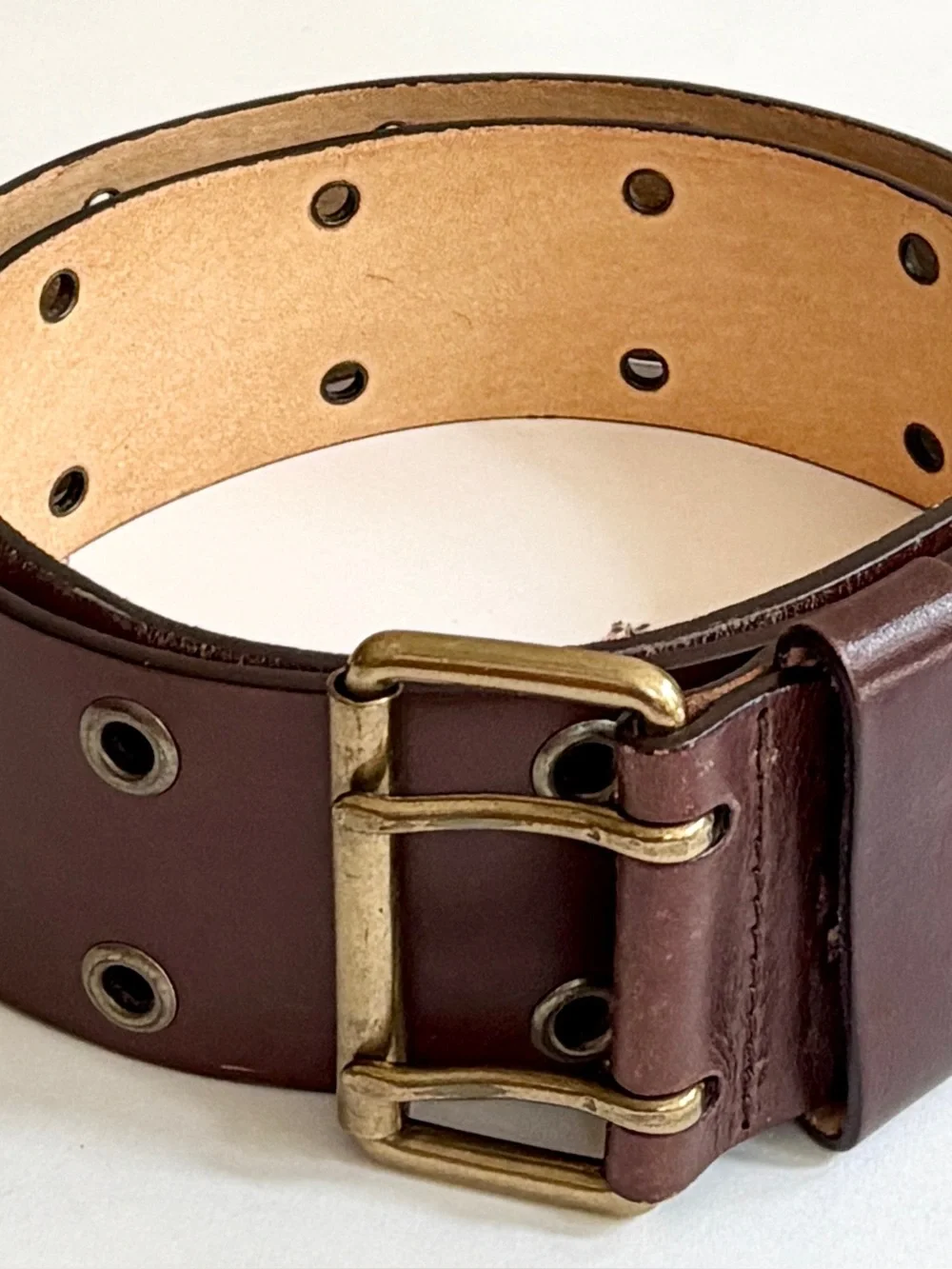 Fossil Dark Brown Belt with Grommets